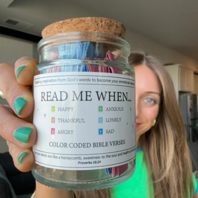 Handmade Bible Verses Jar